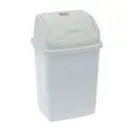 Ведро для мусора Камелия 18л, белое, пластиковое, с закрытой крышкой