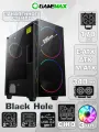 Корпус GameMax Black Hole MFG. A363-TB без БП Midi-Tower ATX, Micro-ATX, E-ATX Закаленное стекло, USB 3.0, 2*200мм вент