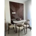Декоративные стеновые панели из МДФ 3D / Цвет: ореховый / 4 штуки
