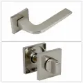 Ручка дверная межкомнатная Adden Bau URSA_S-552_NICKEL_W, никель (ручка + завертка WC)