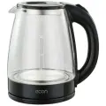 Чайник econ ECO-1846KE/1847KE/1845KE, черный/прозрачный