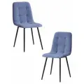 Комплект стульев для кухни TetChair Chilly Max, 2 шт, серо-голубой/черный