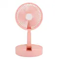 Портативный мини USB вентилятор с зарядкой, тихий и складной для дома и офиса, розовый
