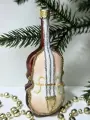 Стеклянная елочная игрушка Скрипка
