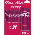 Coca-Cola Cherry (Кока-Кола Вишня) - Газированный напиток 24 шт по 330мл, Польша