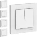 Выключатель Schneider Electric AtlasDesign двухклавишный белый (комплект из 4 шт.)