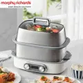Morphy Richards MR1168 Электрическая пароварка Двухслойная мгновенная паровая плита 12L Многофункциональная для кухни