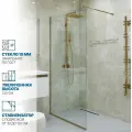 Душевая перегородка GuteWetter GWMPGL010 90x220 см, цвет фурнитуры бронзовый, цвет стекла бесцветный, стекло закаленное 10 мм 4698031948413