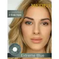 Цветные контактные линзы Medeo Extreme Blue 3 месяца, -1.00 / 8.6 / 14.2, голубой, 2 шт.