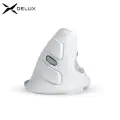 Вертикальная проводная/беспроводная мышь Delux M618, M618G DB White