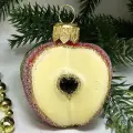 Irena-Co елочная игрушка, стекло Яблочко сахар (5,5х4х3см)
