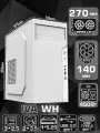 Корпус для ПК ZIRCON IVA WT (Белый Micro-Tower БП 450W CPU 140мм VGA 270мм БП450Вт, 1*USB3.0, 1*USB Type-C, HD Audio)