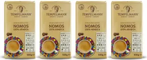 Кофе молотый Tеmpelmann NOMOS 100% Арабика (Германия) 500 гр. х 4 шт.