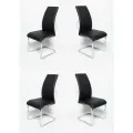 La Room, Стулья для кухни, 4 шт, OKC 6168 черный, с высокой спинкой