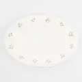 Блюдо, Kuchenland, 30х21 см, фарфор N, белое, овальное, Винтажные цветы, La flore