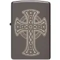 Зажигалка бензиновая ZIPPO 48614 Celtic Cross Design, черная, подарочная коробка