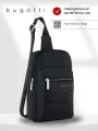 Сумка кросс-боди Bugatti, фактура гладкая, зернистая, черный