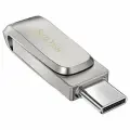 Флэш-накопитель SanDisk Ultra Dual Drive Luxe USB-C, 1ТБ, серебристый