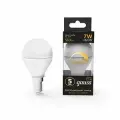 Gauss Лампа LED Шар-dim E14 7W 560lm 3000К диммируемая 105101107-D