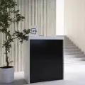 Стойка администратора / Кассовый стол из ЛДСП / Стойка ресепшн / Белый - Черный