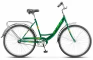 Велосипед взрослый городской STELS Legenda 240, рама сталь 19, колеса 26, 1 скор. Зеленый, на рост 160-190 мужской женский