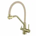 Смеситель для кухонной мойки под фильтр питьевой воды, золото/бежевый FS0662-С12