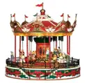 Карусель Санты (свет, звук, динамика), 26.6x26.8x26.6 см, адаптер, LEMAX