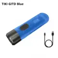 NITECORE TIKI GITD Брелок-светильник 300 люмен Светящийся в темноте Специальные режимы Перезаряжаемый через USB светодиодный фонарик EDC, Add USB, Синий