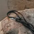 Биотановый поводок перестежка из Гексы 3 м 13 мм, черный цвет. Для собак мелких и средних пород до 15 кг. Бобик
