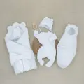 Комплект на выписку 6 предметов Медвежонок, зимний, белый