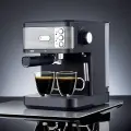 Рожковая кофемашина Proliss PRO-9112F, с капучинатором, нержавеющая сталь, 1350Вт, черная
