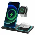 Беспроводная док-станция Gelbert GBT-WD05, для iPhone, Samsung, Xiaomi и Apple Watch, черная