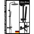 Душевая система с тропическим душем Allen Brau x Priority. Цвет - Черный матовый. Латунь - 5.31T10-31