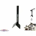 Прочный кронштейн на конёк крыши для антенн мобильного интернета КОНЁК-500BK-17179 цвет чёрный, высота 0,5 метра, диаметр трубы 51мм