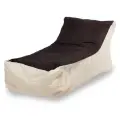 Кресло-мешок Пуффбери «Кушетка», размер большой, Оксфорд Бежевый и коричневый