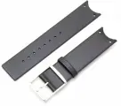 Ремешок HASPIC, фактура гладкая, размер 22, черный