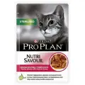 Влажный корм для стерилизованных кошек Purina Pro Plan Sterilised Nutri Savour Adult Duck, с уткой, 30 шт. х 85 г (кусочки в соусе)