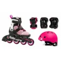 Роликовые коньки Rollerblade MICROBLADE CUBE G Pink/ White р. 36,5-40,5