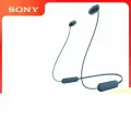 Sony, WI-C100, гарнитура Bluetooth 5.0, драйвер 9 мм, usb-c, ipx4, 20 г，синий
