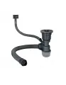 Сифон Gerhans K30601B-1, графит, для мойки, нержавеющая сталь
