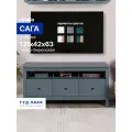 Тумба ГУД лакк Сага, 3 ящика, 131х41х 62см, направляющие с доводчиком, темно-бирюзовая
