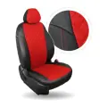 Чехлы Автопилот на сиденья Skoda Octavia A-5 Elegance (40/60) Hb/Wag (Экокожа ромб, Черный + Красный)