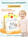 Мольберт детский для рисования TOPBRIGHT 120300 магнитный двусторонний маркерно-меловой