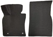 Коврики ЕВА для Toyota Camry XV70 (2017-2022) / Тойота Камри XV70 / Черные соты / Черный кант / Комплект 2 шт.