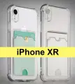 ADV GROUP / Прозрачный чехол для iPhone Xr c карманом для карт, противоударный с защитой камеры