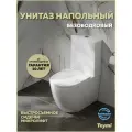 Унитаз напольный торнадо безободковый с быстросъемным сиденьем микролифт Teymi Lina Vortex T40115