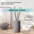 Ароматический диффузор, 100 мл, Черное море, в бетонной вазе Esther (графитовый)