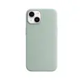Чехол силиконовый Магсейф для iPhone 14 Succulent с анимацией NFC, Silicone case Магсейф для айфон 14 - Мятный