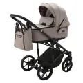 Коляска Adamex Zico, 2 в 1, бежевая, люлька + прогулочный блок