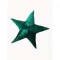 Подушка декоративная звезда из бархата, ручной работы, Изумрудный